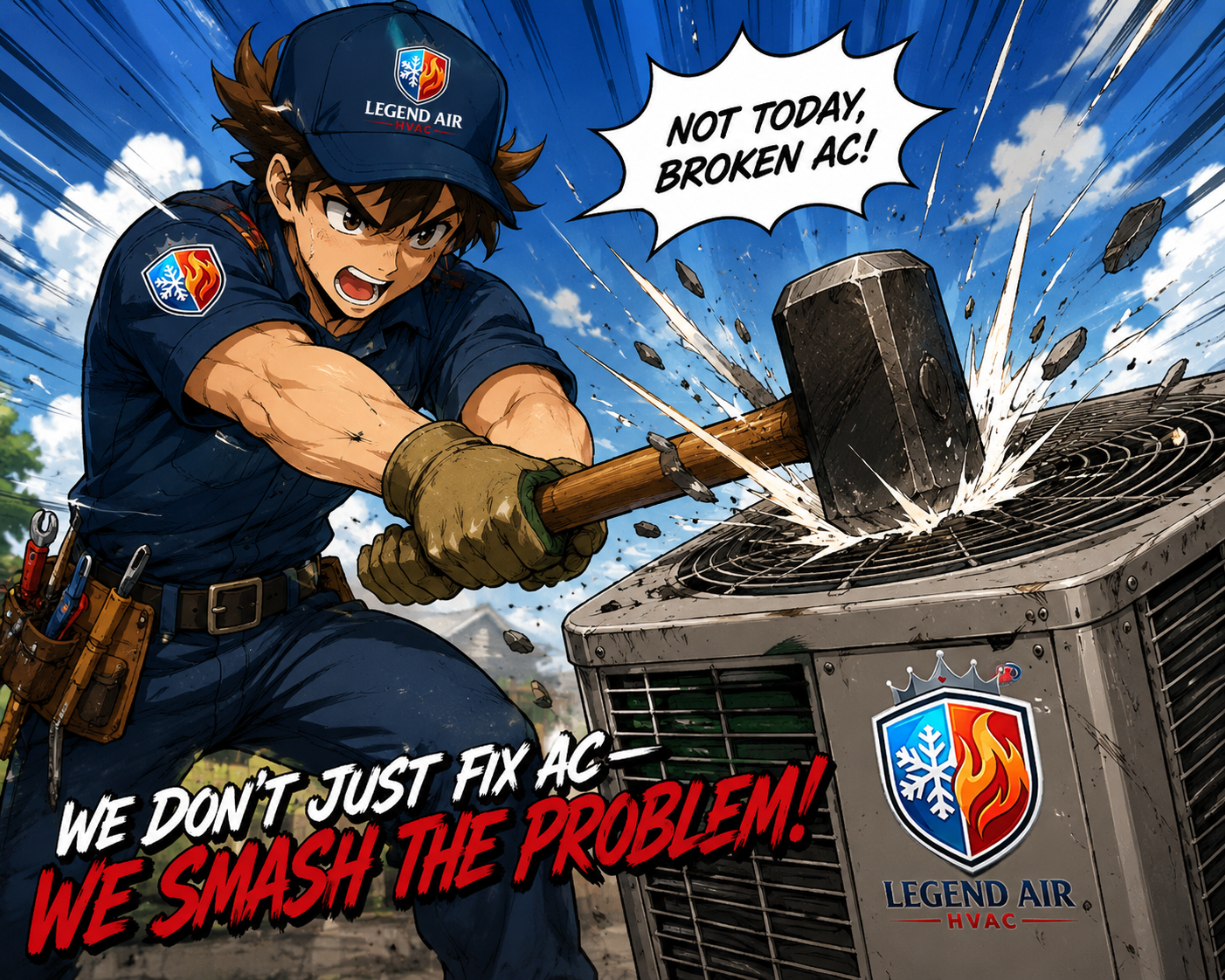 Legend Air HVAC - We Don't Just Fix AC, We Smash the Problem!